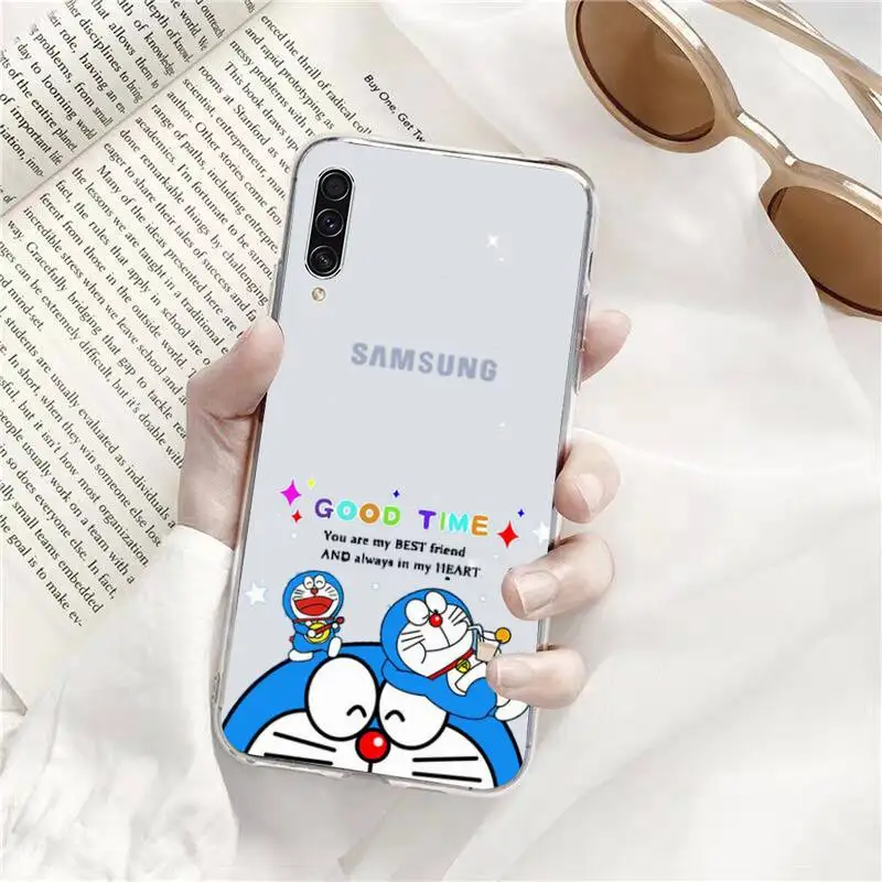 

Doraemon Cartoon robot Phone Case Transparent for Samsung s9 s10 s20 Huawei honor P20 P30 P40 xiaomi note mi 8 9 pro lite plus