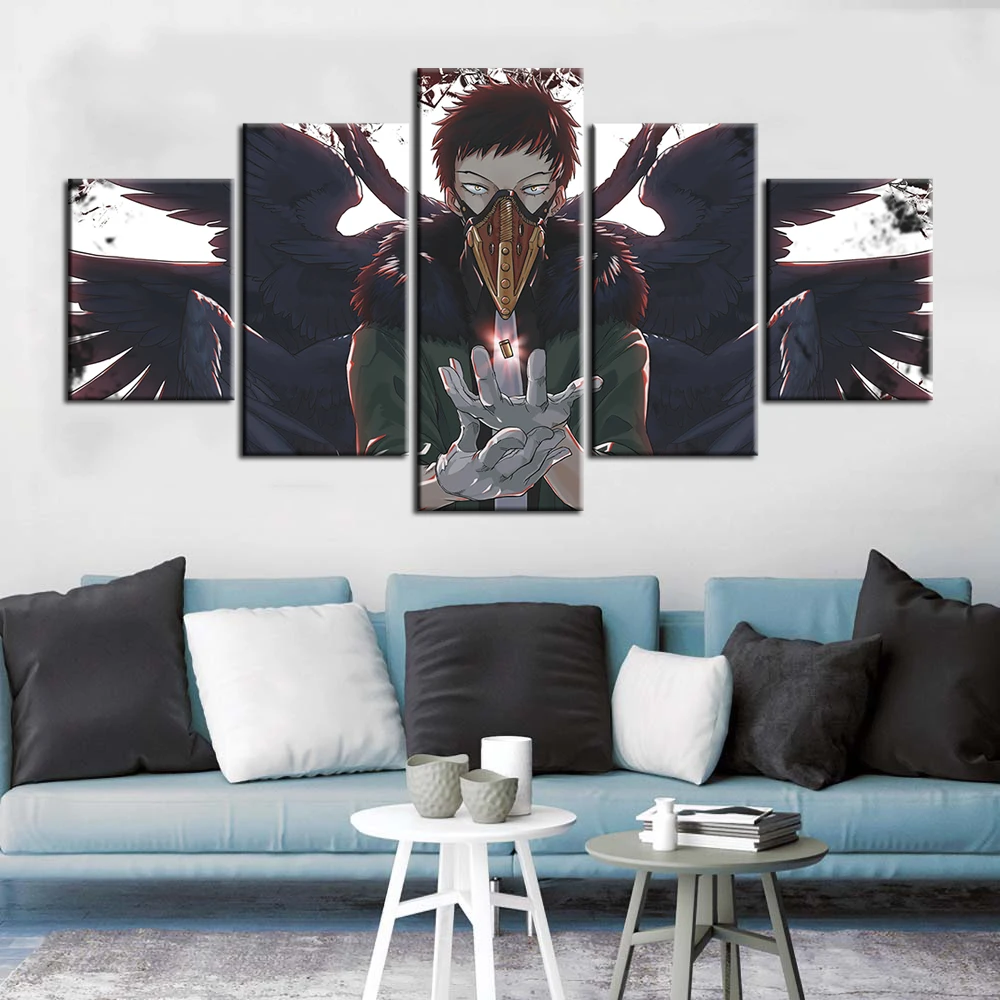 

5 Pieces My Hero Academia Oil Painting Living Room Decor Wall Stickers Canvas Art Paints Artwork Murals Home Decor Anime Art