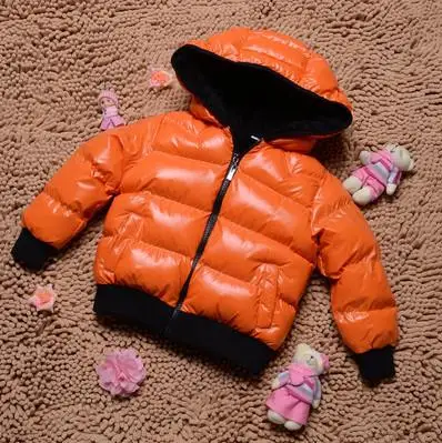 orange Детский пуховик, детское пальто с хлопковой подкладкой, одежда для мальчиков, одежда для девочек ребенок, зимняя утепленная верхняя одежда для мальчиков и девочек - Цвет: orange