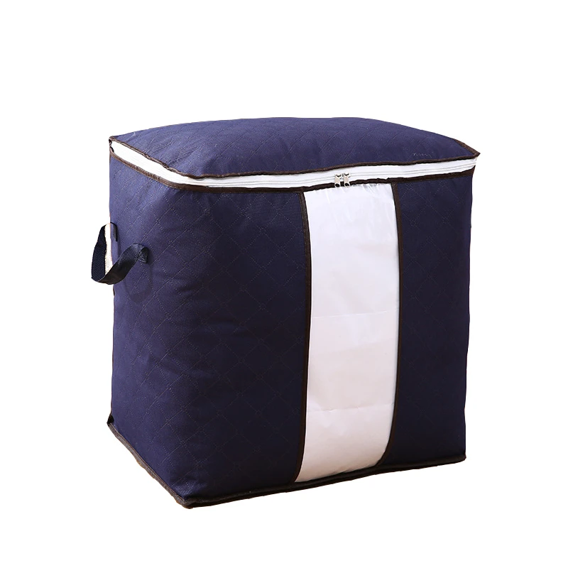 

90L Large Capacity Quilt Storage Bag Thickened Non-Woven Clothing Storage Bag Waterproof And Dustproof Wardrobe Closet Organizer