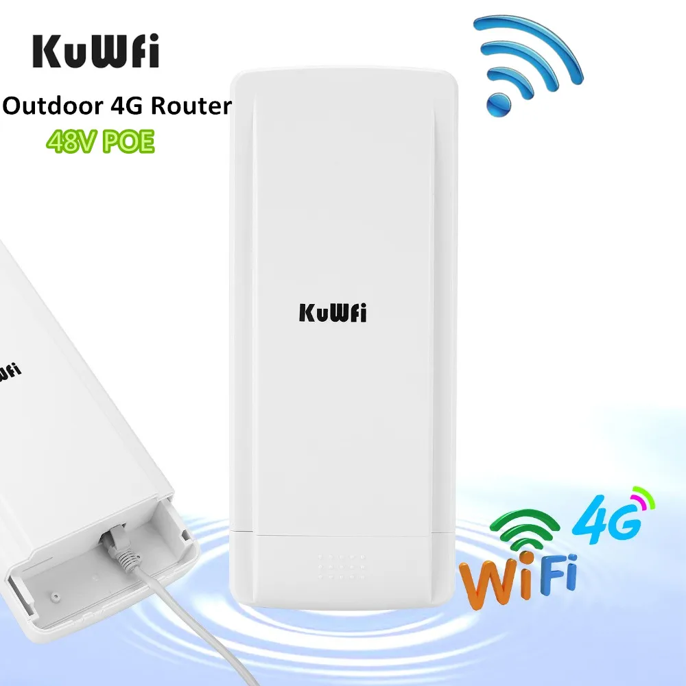 KuWFi Водонепроницаемый Открытый 4G Wifi роутер CAT4 150Mbps беспроводной CPE