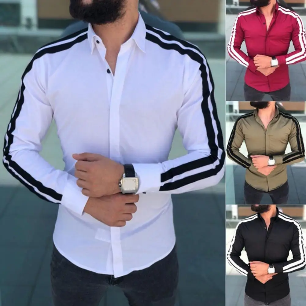 Мужская дышащая Осенняя Рубашка Hot apparel пуговицы для рубашек облегающая офисная
