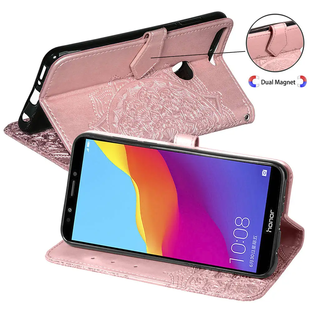 Кожаный чехол для huawei Honor 7A 7C Pro 8S 8A 9X фотоаппаратов моментальной печати 7S 6A 6X цветок флип-чехол на Honor вид 20 10 9 8 Lite рro 10i 20i V20 чехол