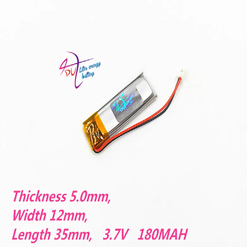 JST ZH 1 5 мм 2 pin 10x501235 3 7 V 180mAh разъем LiPo батареи литий полимерный аккумулятор для Mp3