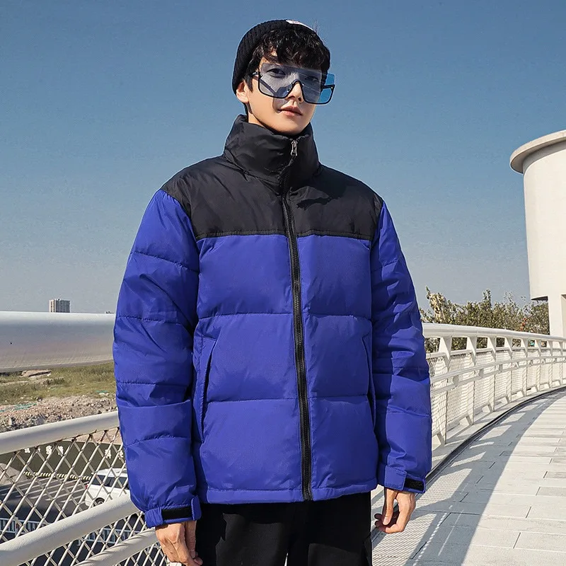 Пуховик унисекс зимнаяя мужская теплая и ветрозащитная модная женская куртка