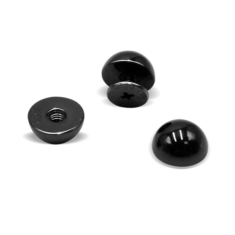 10sets Round Metal Bottom Screw for Bags 8mm 10mm 12mm 15mmMushroom nail DIY Bags Accessories Rivets Wear protection Bag Feet