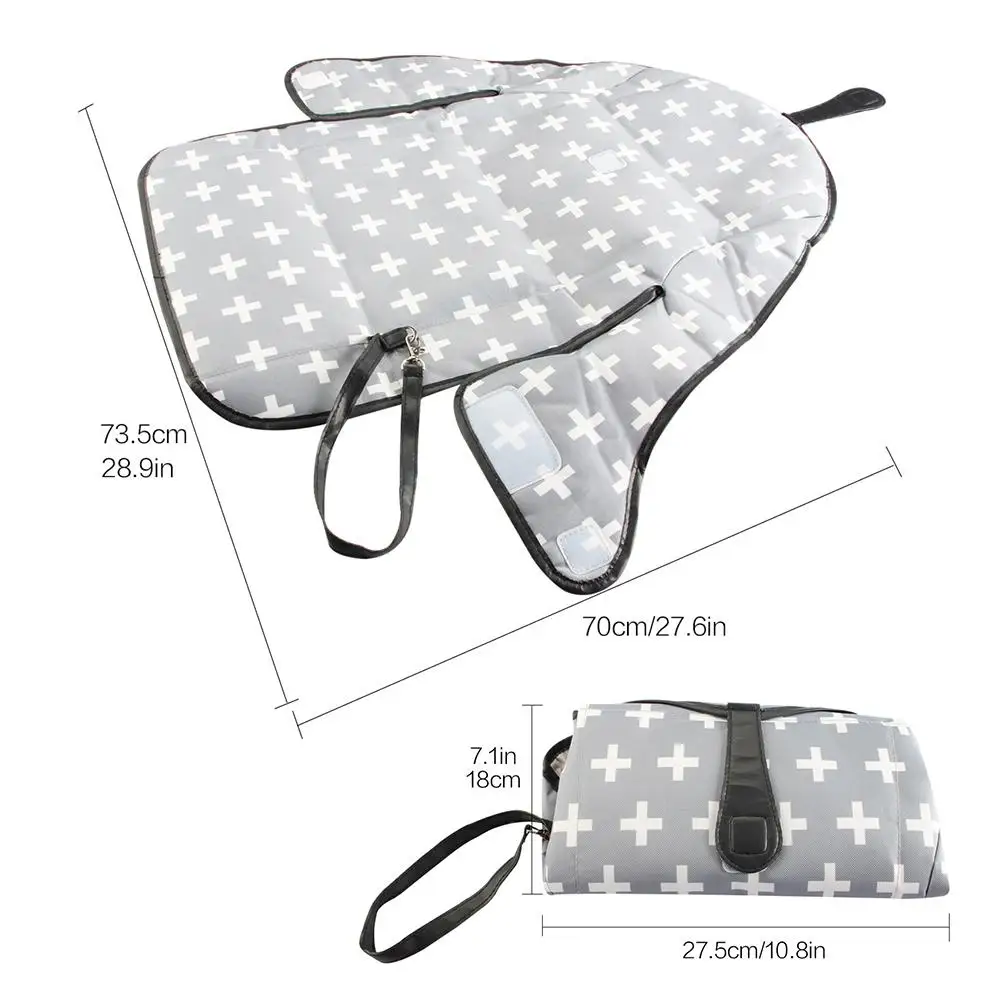 

Kuulee 3-in-1 Multifunctional Portable Infant Baby Foldable Urine Mat Waterproof Nappy Bag Oxford cloth