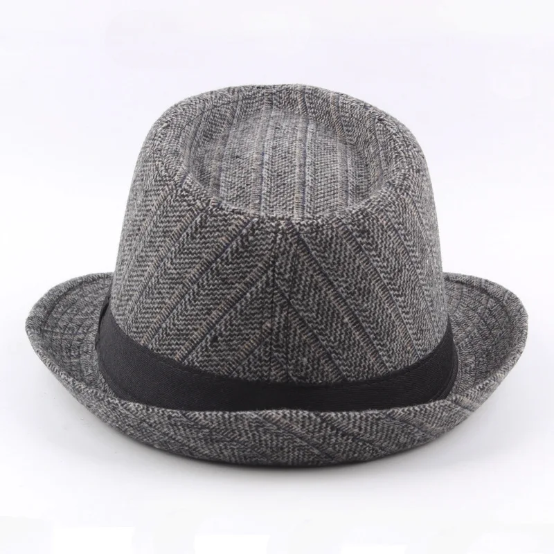 Ретро Fedoras Топ джаз шляпа мужская зимняя теплая котелок Кепка Панама повседневная мужская шляпа gorro