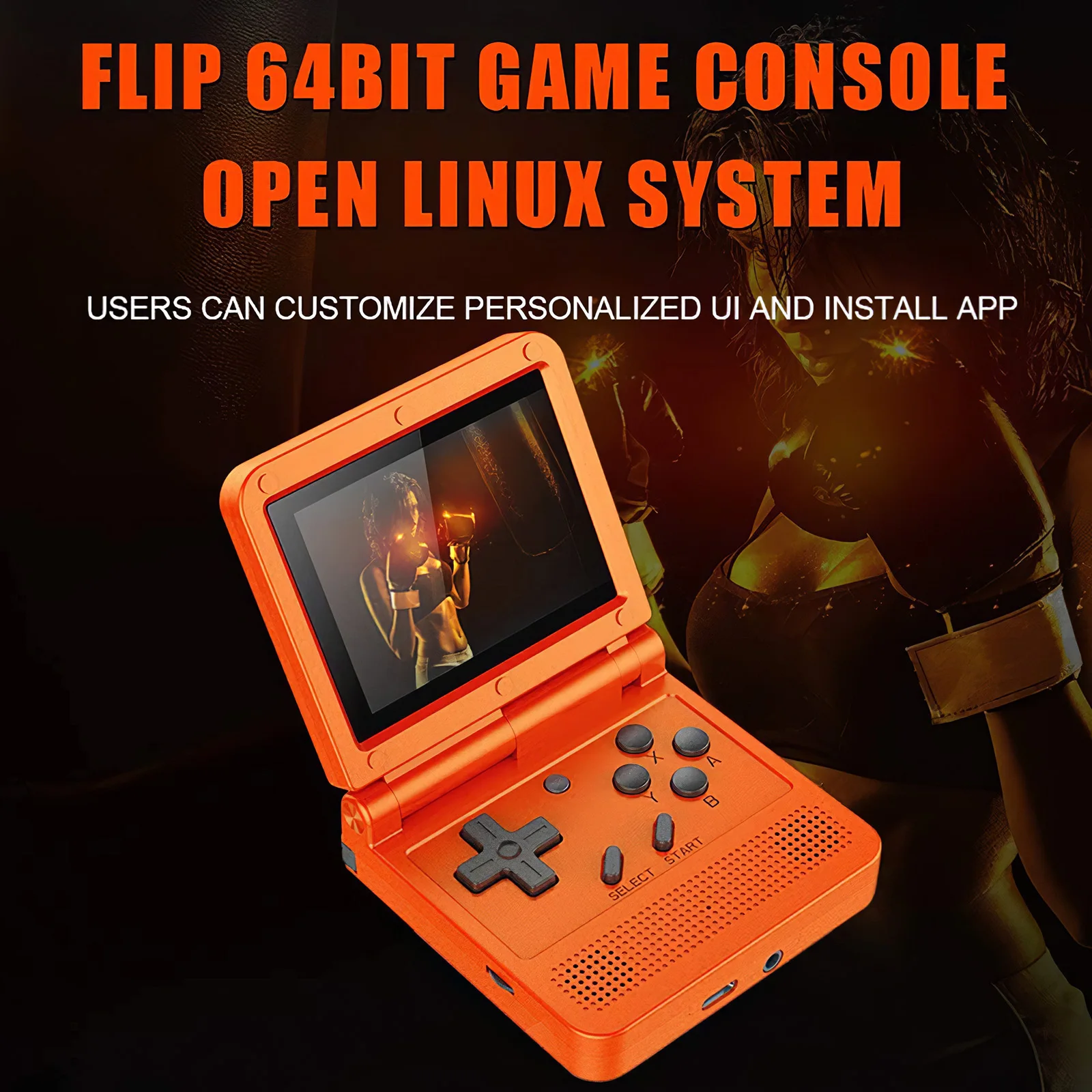 

V90 3.0 inch IPS Screen Flip Handheld Console Dual Open System Game Console Rechargeable Portable Pocket Mini Video Game Player