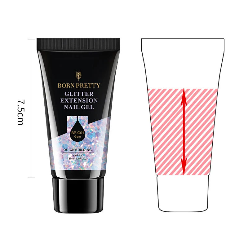 

BORN PRETTY 30ml Acrylic Nail Gel Set Clear Quick Building Extension UV Gel Nail Polish for Nails Extensions Decoration Set