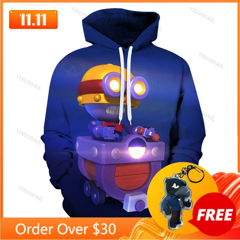 Детская толстовка с капюшоном Carl MAX рисунком героев мультфильмов звезд вороны