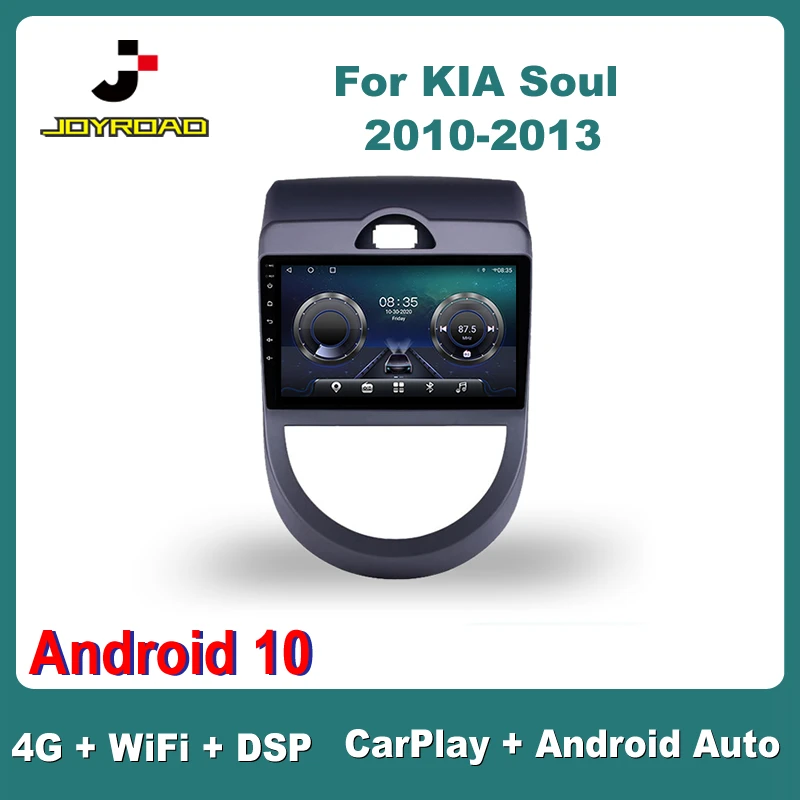 

9" For KIA Soul 2010-2013 Android 10 Carplay Auto 4G Sim WiFi DSP RDS Car Radio Stereo Multimedia Video Player GPS 2Din