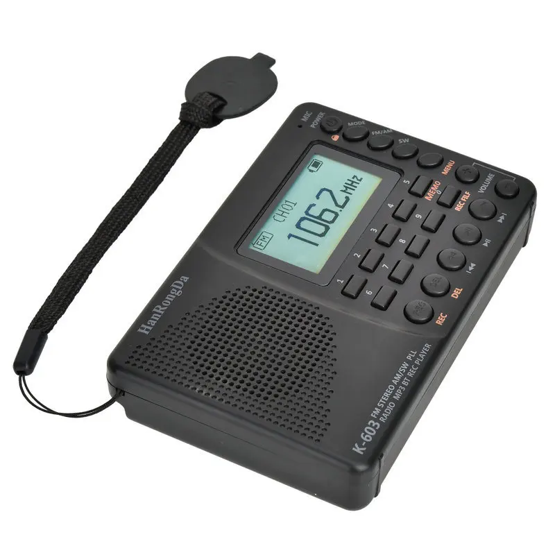 Портативный цифровой радиоприемник FM/AM/SW ЖК-дисплей с Bluetooth совместимый