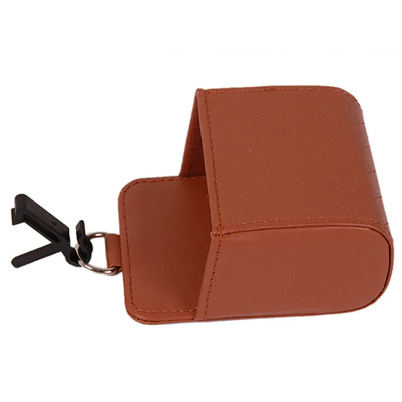 

Car Outlet Vent Seat Back Tidy Storage Box PU Leather Coin Bag Case Pocket Organizer Hanging Holder Pouch Automobile Accessories