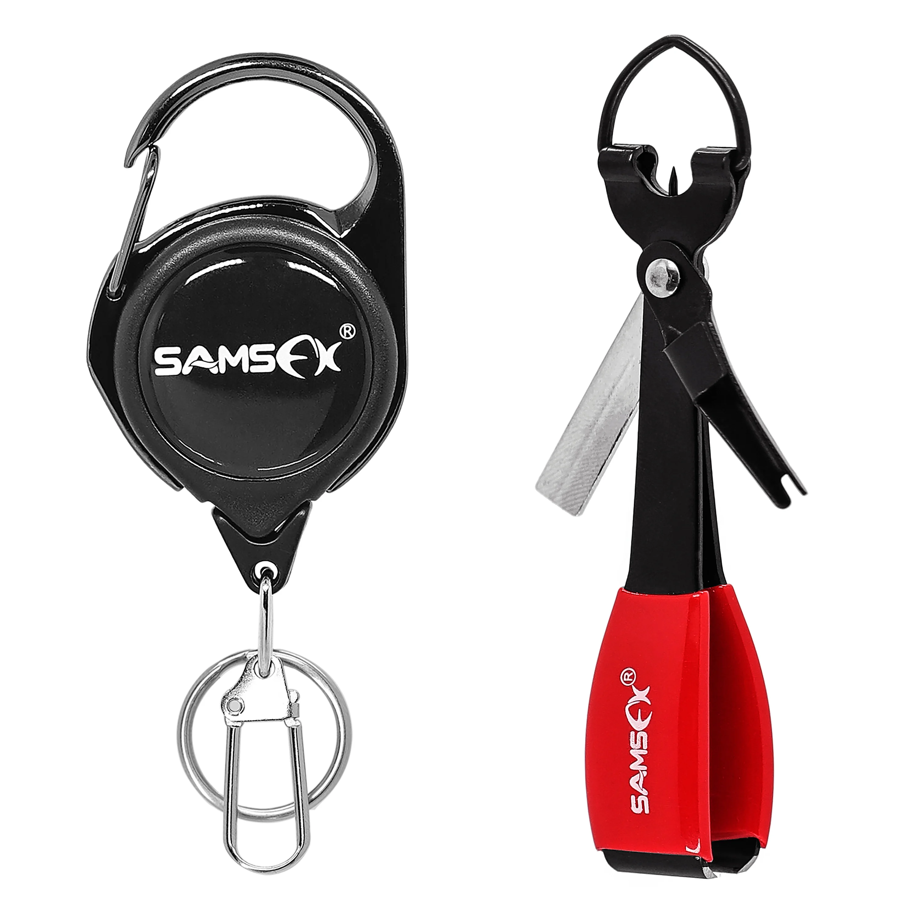 SAMSFX Pro – attache rapide de pêche, outil à nœud rapide, coupe-ligne, pince avec rétracteur Zinger, accessoires de matériel