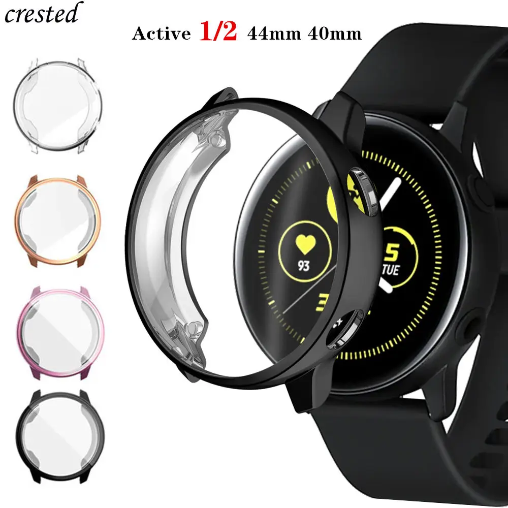 Чехол для Samsung Galaxy watch Active 40 44 мм ТПУ универсальный чехол бампер + Защитная пленка