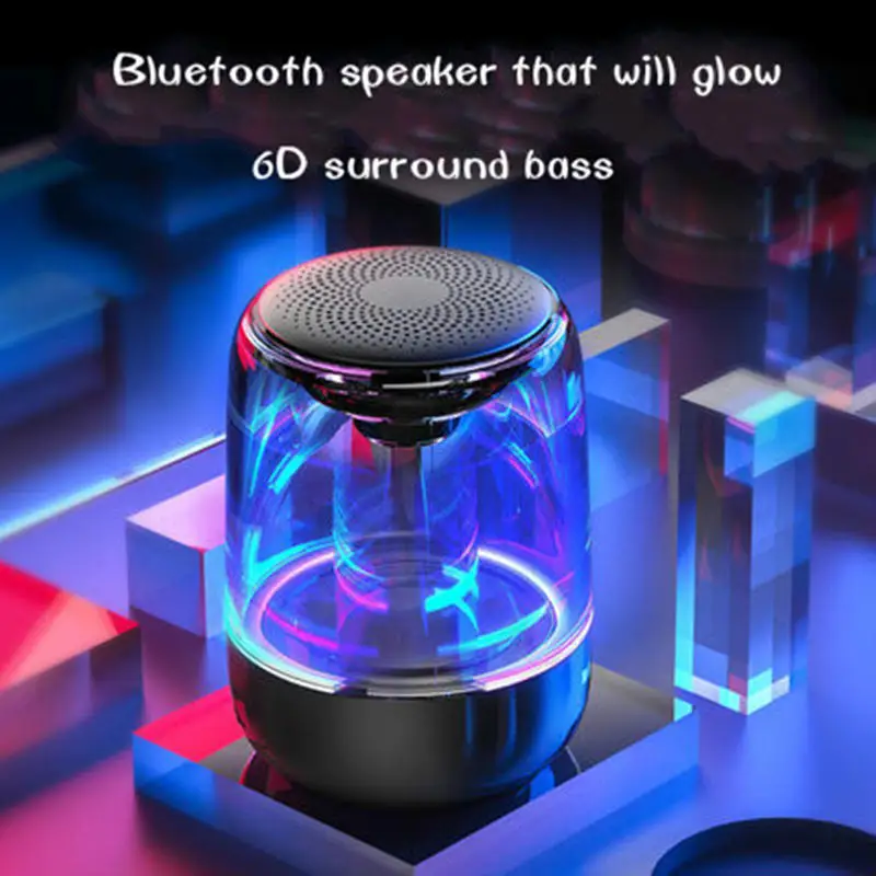 C7 Будильник беспроводной Bluetooth динамик с СВЕТОДИОДНЫЙ Цветной подсветкой Бестселлер Bluetooth динамик