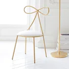 Обеденный стул для кухни в скандинавском стиле, простой современный стул со спинкой с креативным бантиком, стул для макияжа стул из кованого железа, стулья для ресторана