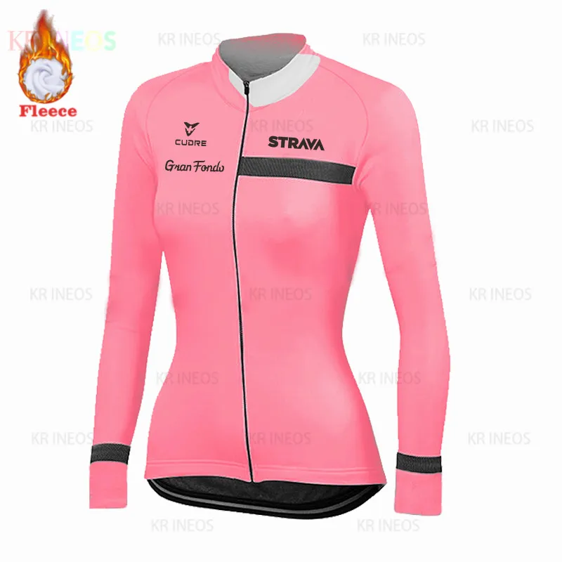 Женский зимний теплый флисовый комплект из Джерси для велоспорта одежда горного