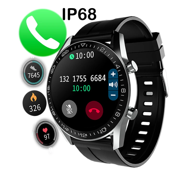 Фитнес-часы цена телефонные вызовы полный круглый экран Ip68 водонепроницаемые