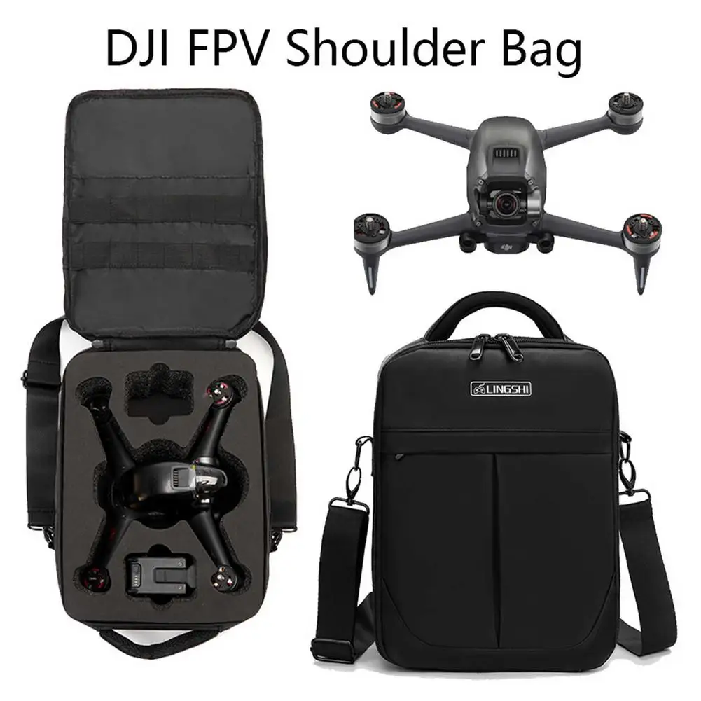 Жесткая Сумка для хранения дрона EVA, Портативная сумка на одно плечо для дрона DJI FPV, Противоударная сумка-мессенджер большой емкости для хра... от AliExpress WW