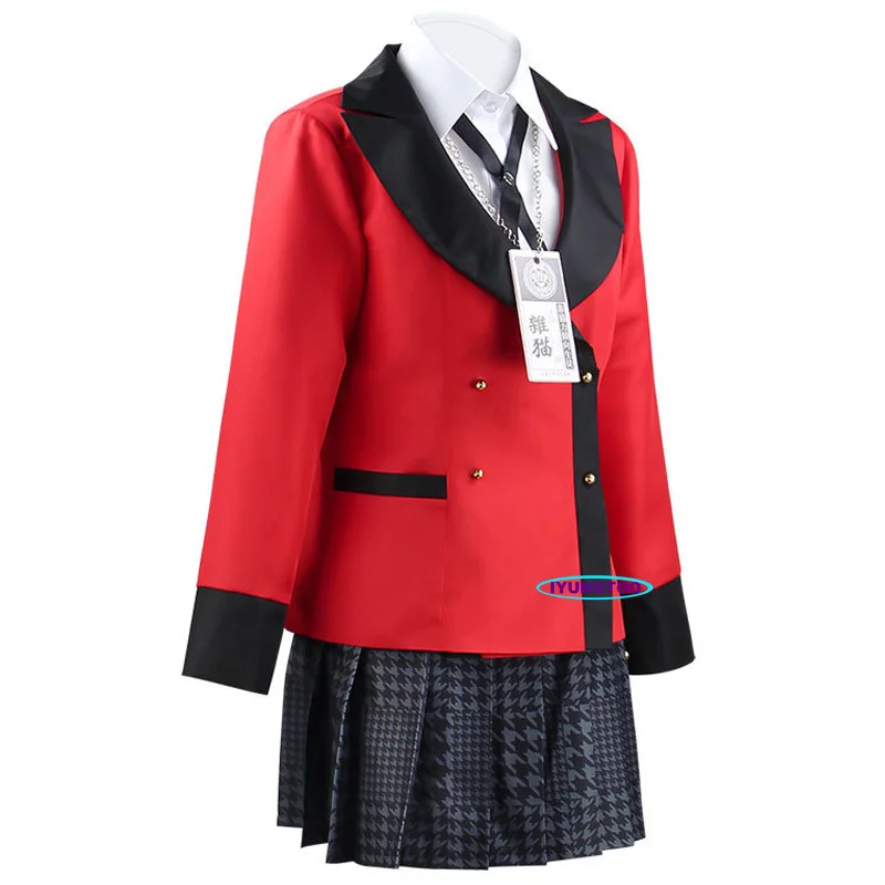Косплей Аниме Kakegurui Kirari Momobami карнавальный костюм на Хэллоуин женская школьная