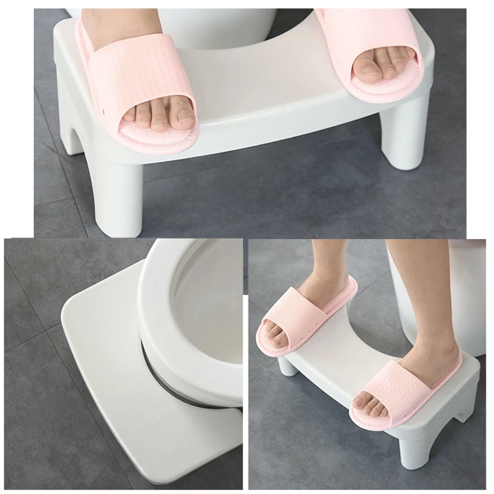 

Sturdy Footstool for Toilet 7-In Footstool for Adults Pregnants Elders Non-Slip Toilet Stool for Kids Toddler Potty Training