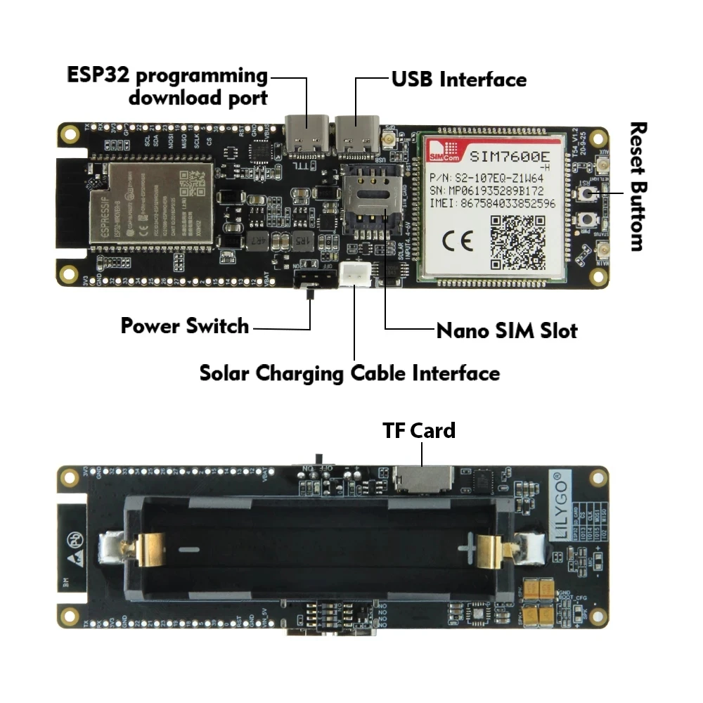 Лилиго®TTGO SIM7600E-H / SIM7600G-H 2R модуль ESP32-WROVER-B Чип WiFi BLE 18560 держатель аккумулятора