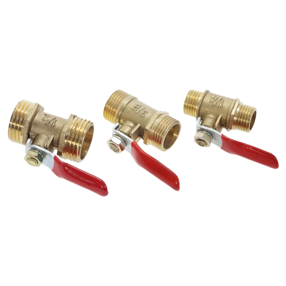 1 шт. латунный шаровой кран с наружной резьбой 1/4 дюйма 3/8 1/2 дюйма|Фитинги для труб|