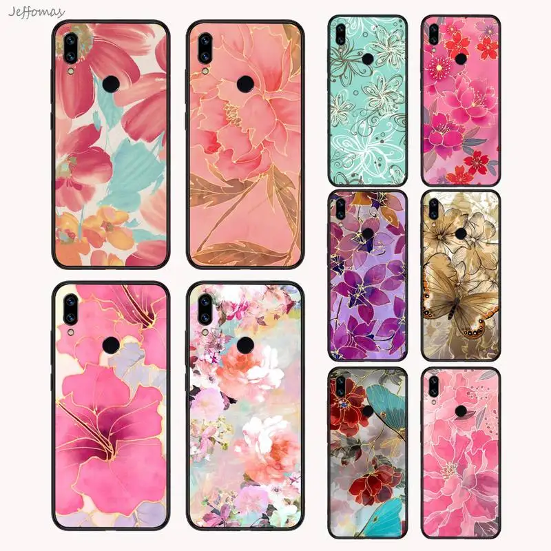 Beautiful Flower Leaf Phone Case For Xiaomi Redmi Note 4 4x 5 6 7 8 pro S2 PLUS 6A PRO cover funda shell coque | Мобильные телефоны