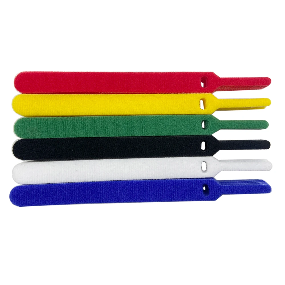 Многоразовая клейкая застежка-липучка нейлоновая кабельная стяжка 1 2x15 см 30 шт. |