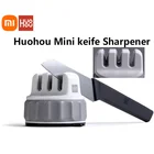 Фиксируемый точильный камень Xiaomi Huohou, точильный камень с тремя колесами, супер-всасывающая точилка для ножей, точильный инструмент, шлифовальный камень