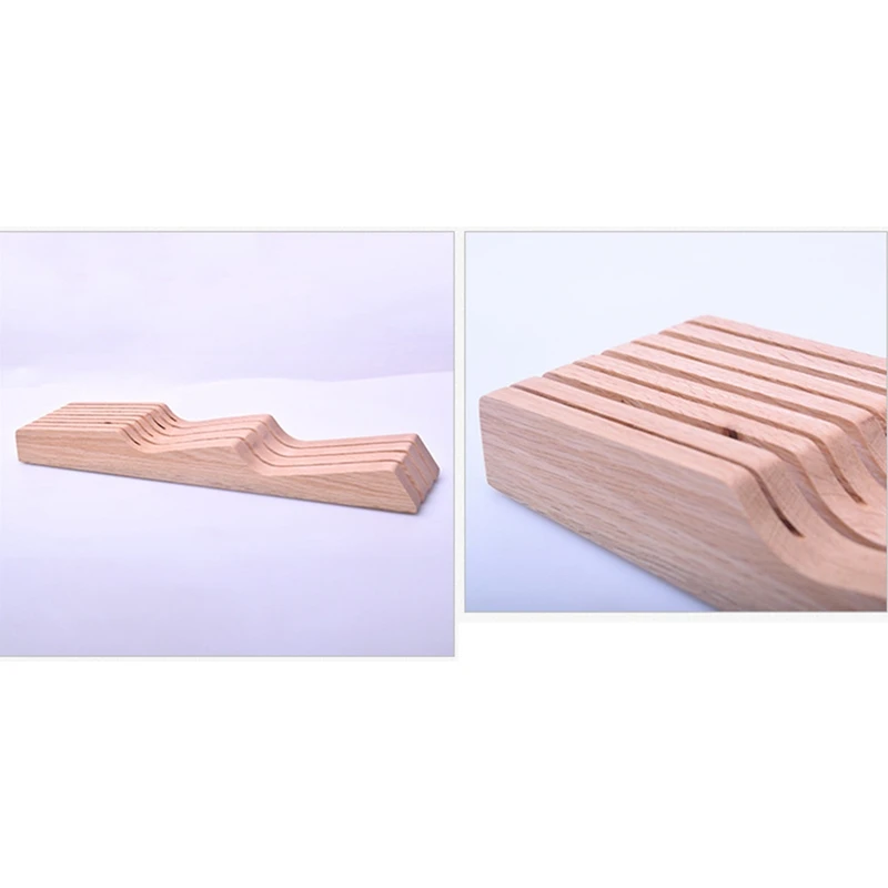 

Knife Drawer Block with 7 Slot,Wooden Knife Holder for Kitchen,In-Drawer Knife Drawer Organizer,Perfect for Home&Chefs