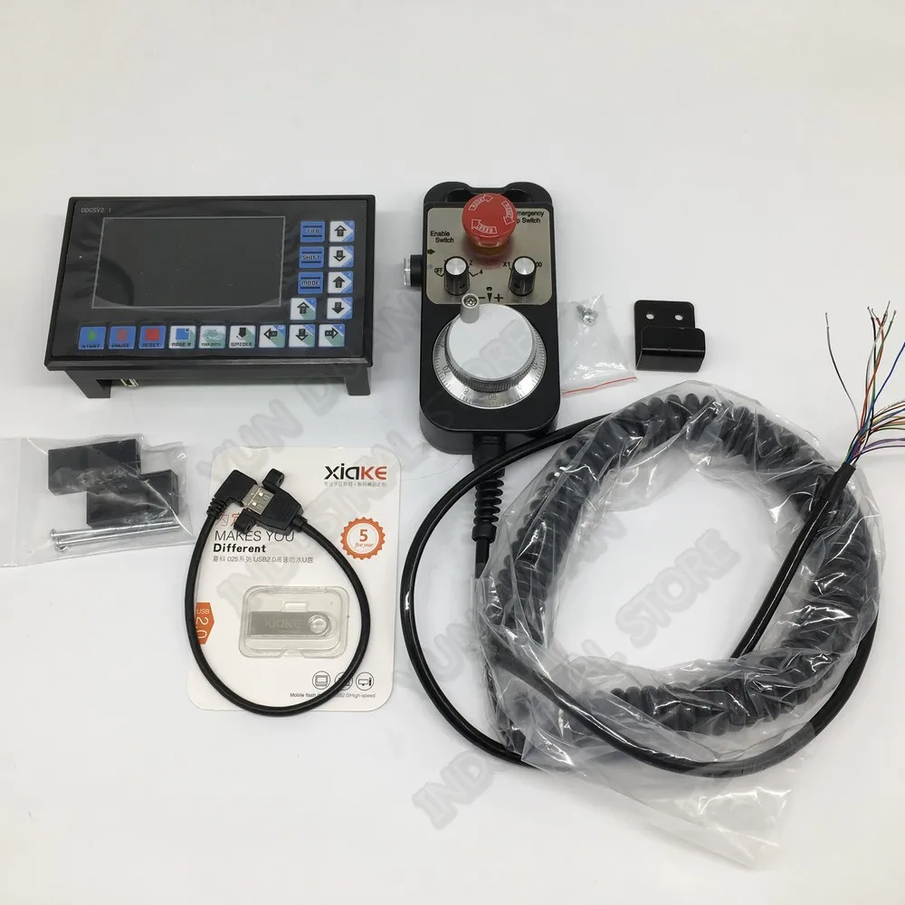 Контроллер движения G код 4 оси CNC автономный Mach3 USB интерфейс системы + MPG ручное