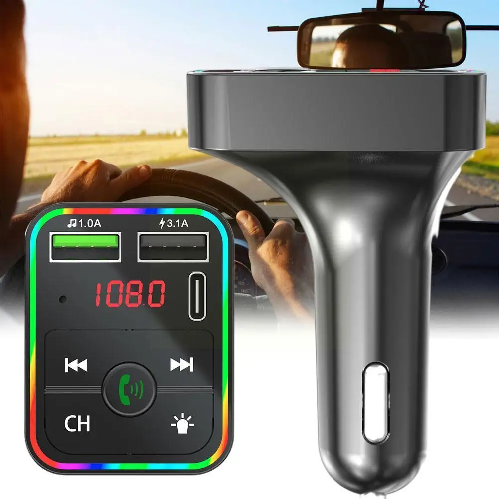 

Car Wireless BT5.0 FM Transmitter Modulator Auto MP3 Receiver Fast TF Disk Player USB Support Play With Handsfree U Audio C D1R6