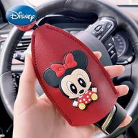disney mickey mouse minnie car key case cartoon home key case cute pull key case