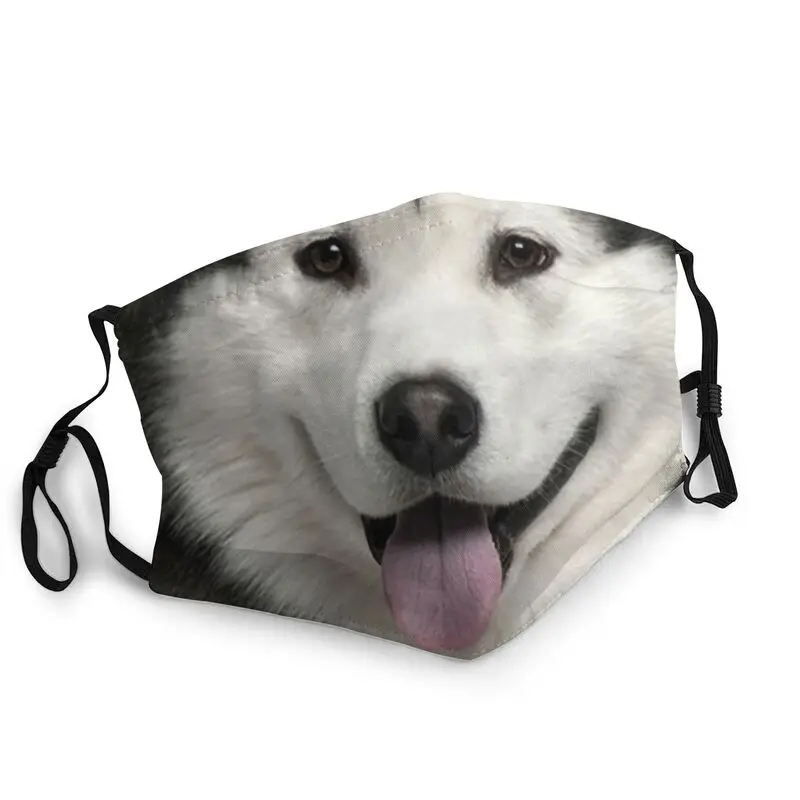 

Siberian Husky Mask Non-Disposable Men Funny Alaskan Malamute Dog Mouth Face Mask Anti Dust Protection Cover Respirator Muffle