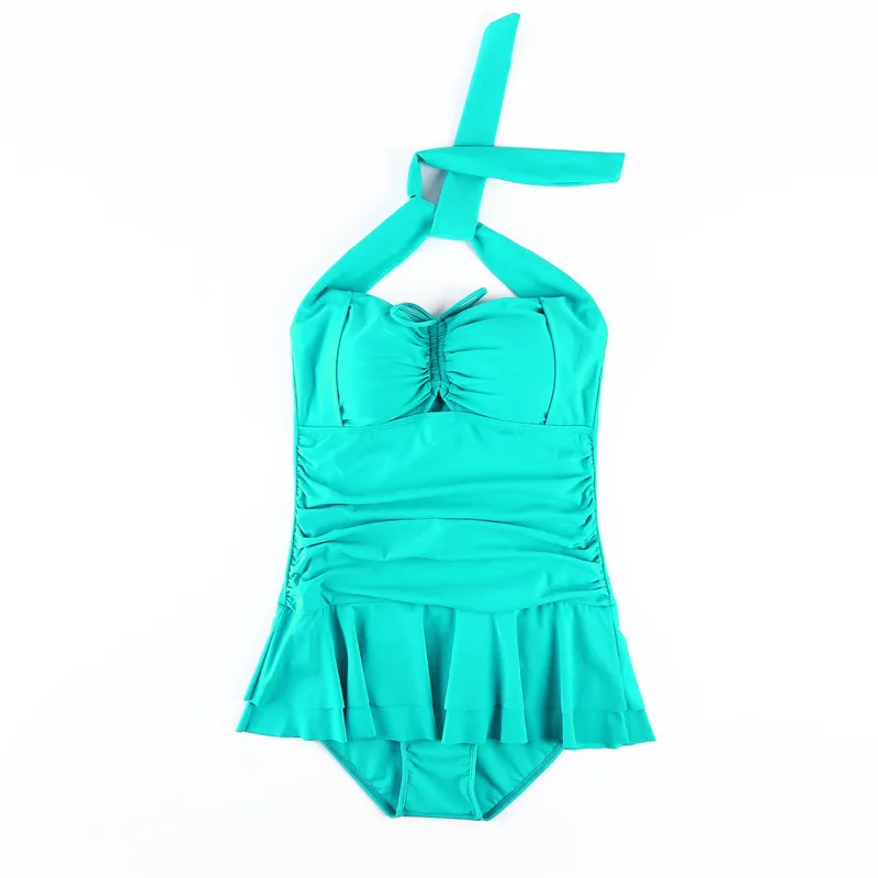 

New outer mold one-piece skirt plus fat swimsuit female fat MM
