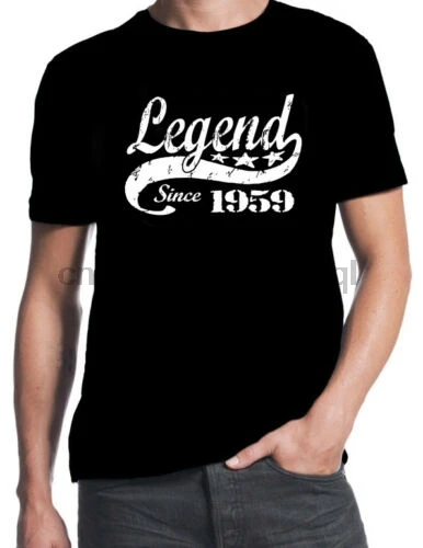 2019 забавная черная футболка с надписью 60Th Birthday Legend As 1959 60 лет Gift Idea Dad Present унисекс|
