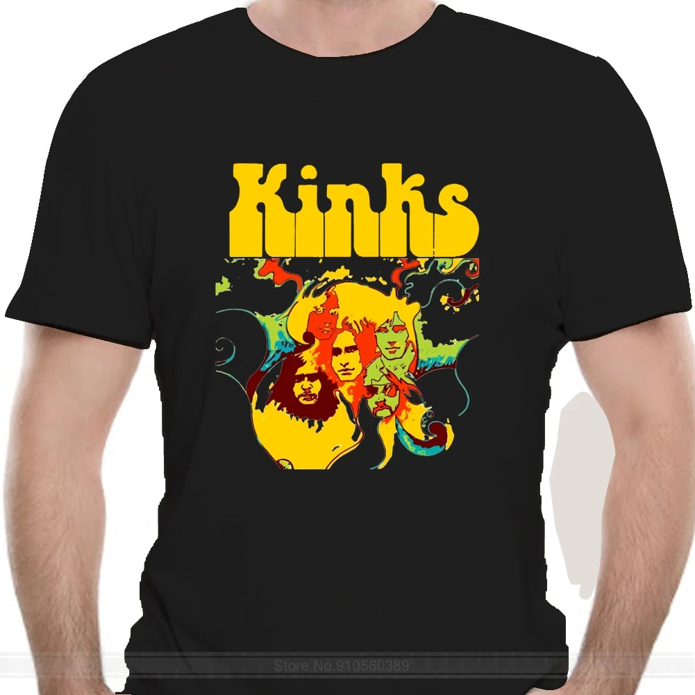 Футболка The Kinks band Мужская брендовая тенниска с принтом the kinks хлопковая майка лето