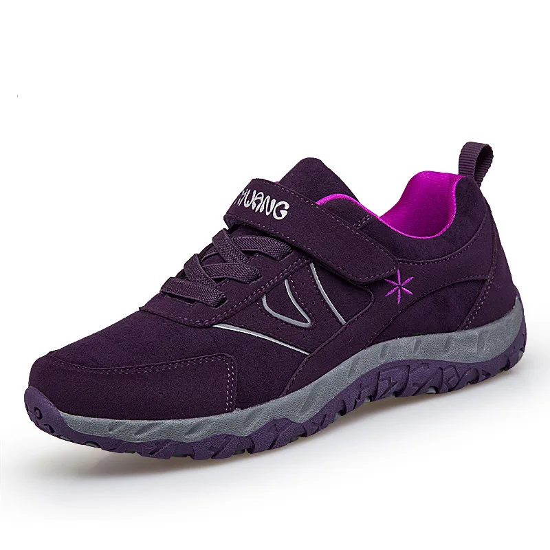 755 Purple PINSEN/ г. Зимняя модная женская обувь удобная повседневная обувь на шнуровке женская уличная теплая обувь для мам zapatillas mujer - Цвет: 755 Purple