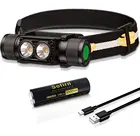D25L USB Перезаряжаемый налобный фонарь 18650 Головной фонарь Dual LH351D 1200LM 90CRI 5000K