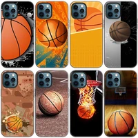 basketball basket phone case for apple iphone 13 12 mini 11 pro max 7 8 xr x xs max 6 6s 7 8 plus 5 5s se 2020 black soft cover
