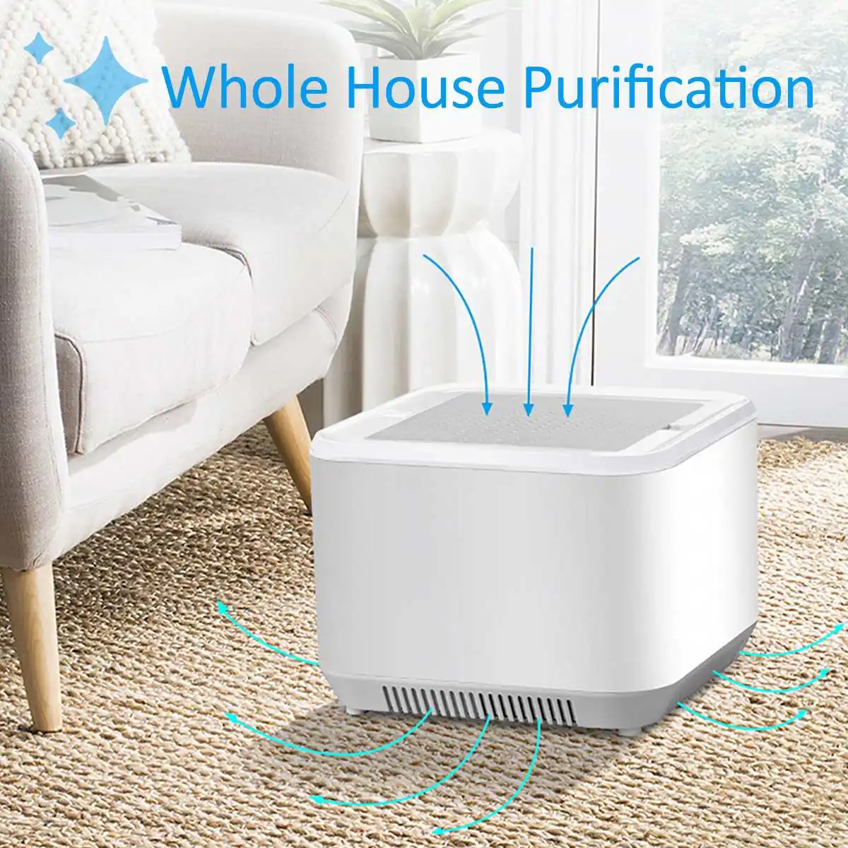 

Air Purifier UV Lamp Steriliser Home HEPA Filter Formaldehyde PM2.5 odor Air Purifier Air Cleaner Desktop With Germicidal Light