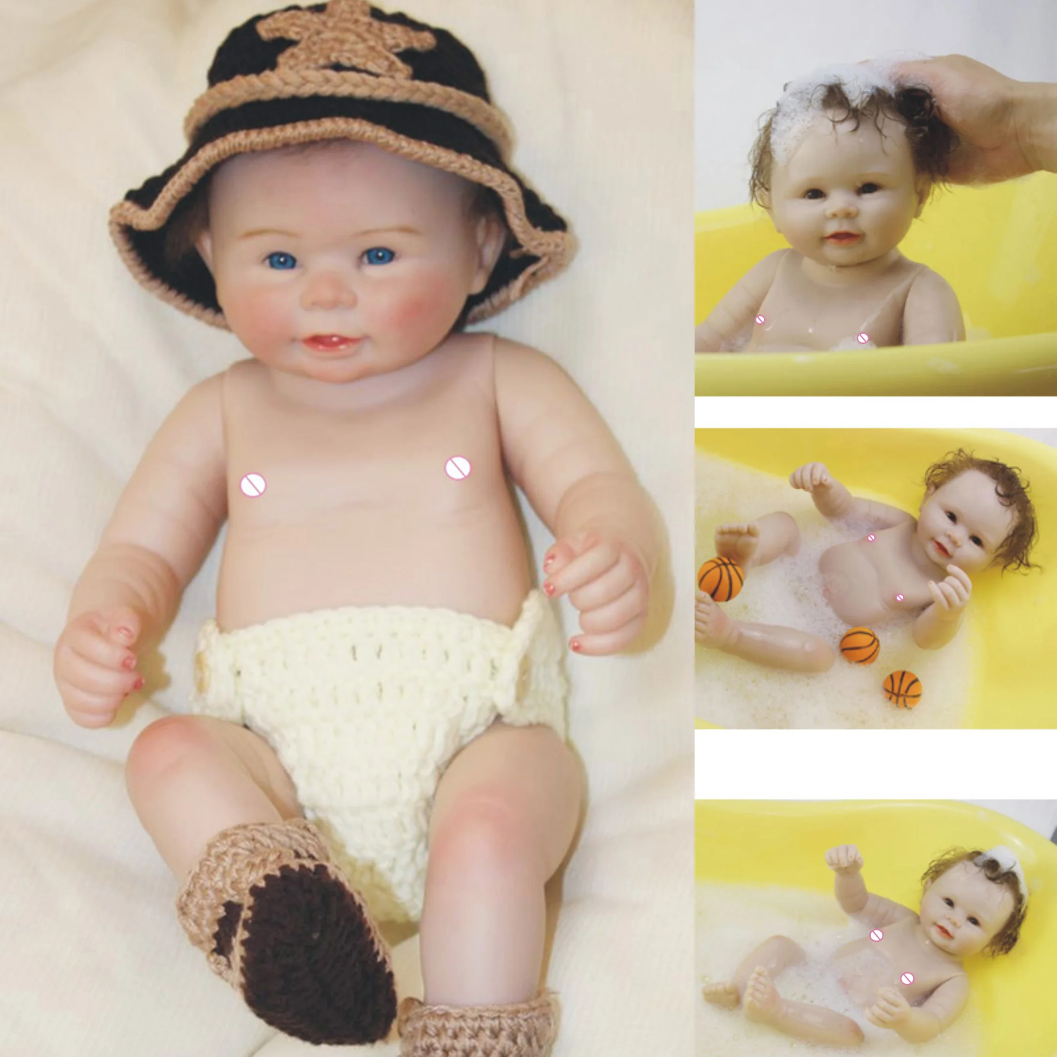 NPK 55 см Reborn baby boy bebe Кукла reborn полное Силиконовое боди лучшие детские подарки на