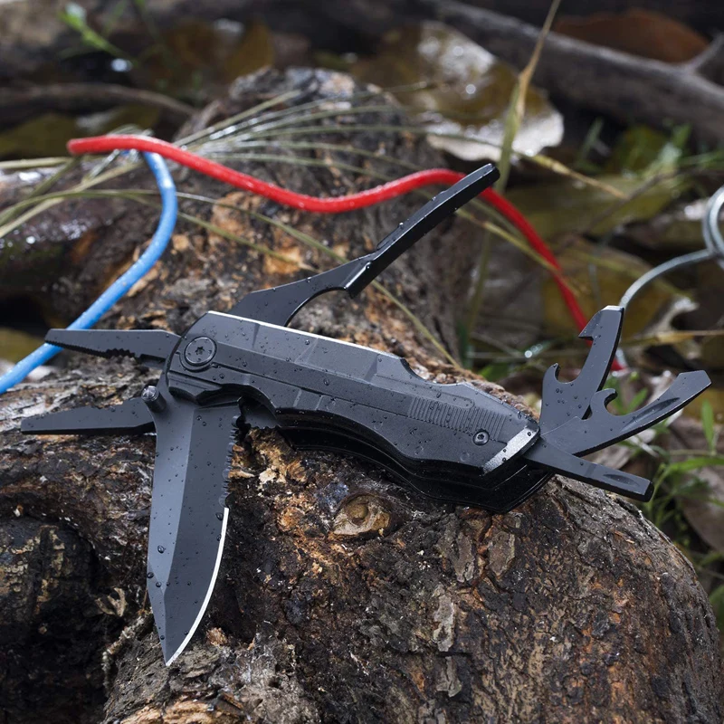

Tactical Knife Multi Tool pocket Folding Knife with Pliers Bottle Opener Screwdrivers Great For Survival Camping Hiking Hunting