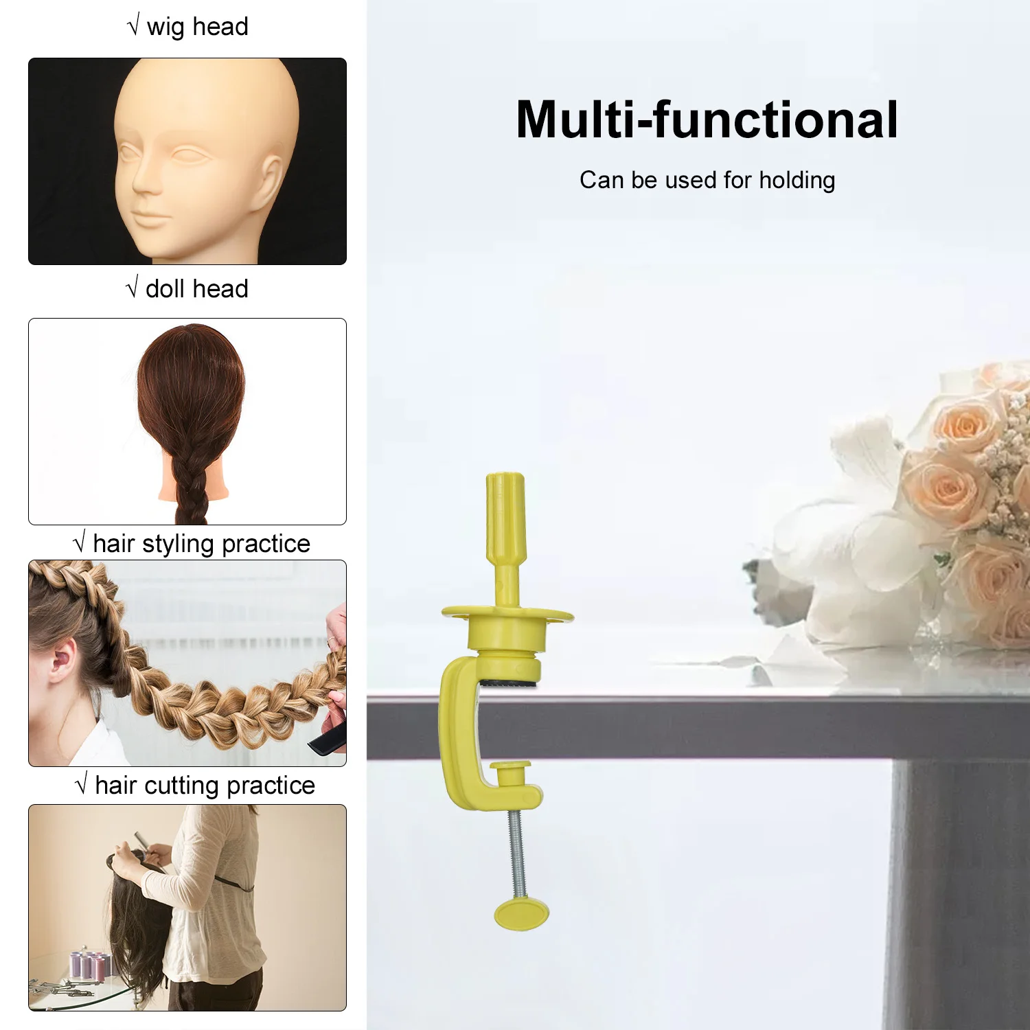 Настольная подставка для парика с кукольной головой зажим манекена держатель