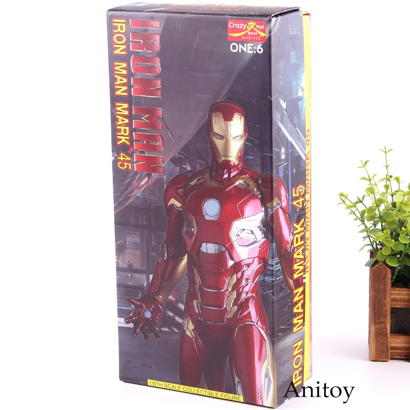 Сумасшедшие игрушки 1:6 Marvel Железный человек фигурка Марка XLV Железный человек MK45 1/6 масштаб Marvel фигурка железного человека Коллекционная модель игрушки