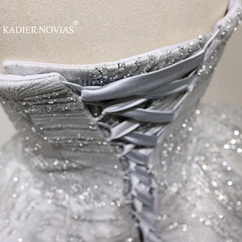 

Long Arabic Dubai Glitter Silver Ball Gown Wedding Dress 2020 Lace Up Vestidos De Novia 2020 Corte Princesa