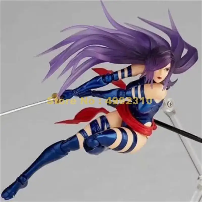 Супер Герои девушка psylocke x man подвижная ПВХ фигурка Коллекционная модель 16 см